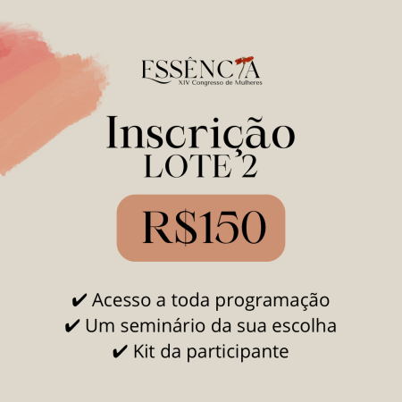 Inscrição - Lote 2 - Congresso de Mulheres 2025